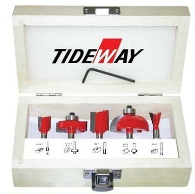 5 Set woodworking TCT router bit set untuk dekorasi dan furnitur pembuatan