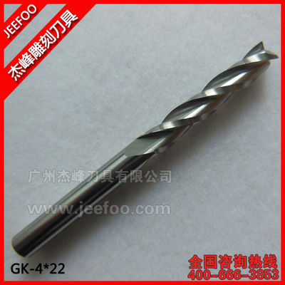 4 * 22 3 Flute Carbide Mill Spiral Cutter Gỗ CNC Router Bits Dụng cụ cắt cho máy CNC
